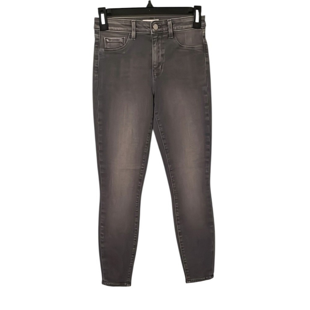 L'AGENCE Women's Gray Denim Margot High-Rise Skinny Jeans Size 25